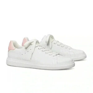 Tory Burch Howell Court Sneaker Titanium White/Petunia (pink) NWOT size 9
